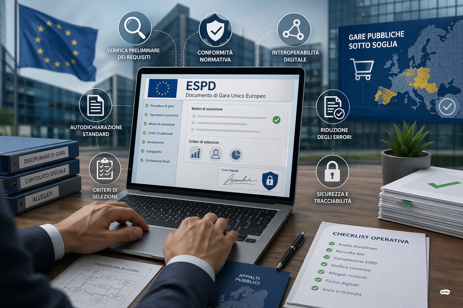 ESPD sotto soglia: è obbligatorio? Guida pratica alla compilazione | Appalti & Procurement | Evidy
